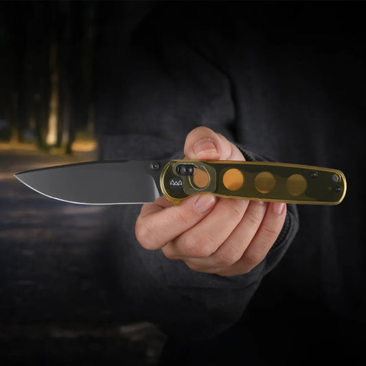 Wixco Drax WX10-C - 3.23" 14C28N Black PVD Blade, Ultem Handle