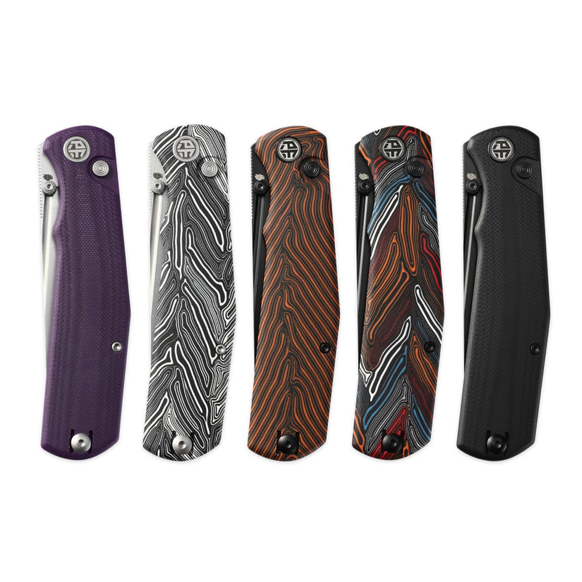 Petrified Fish Lis PFP14DDW - 3.78" 10Cr15coMoV Black Stonewashed, Black G10 Handle