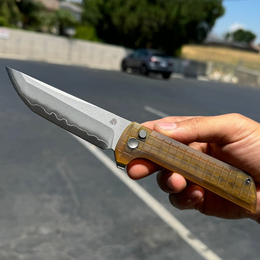 North Mountain Blade Chop 2 Ultem - 3.4" SLD-Magic Steel San Mai Tanto Blade, Ultem Handle