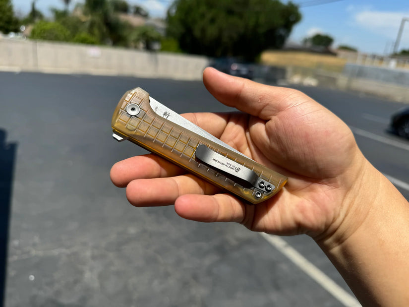 North Mountain Blade Chop 2 Ultem - 3.4" SLD-Magic Steel San Mai Tanto Blade, Ultem Handle