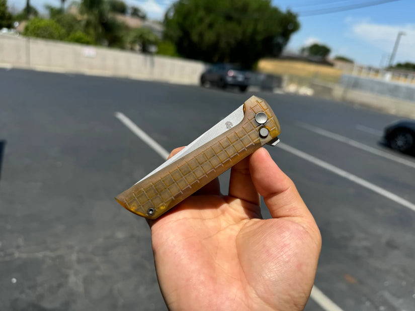 North Mountain Blade Chop 2 Ultem - 3.4" SLD-Magic Steel San Mai Tanto Blade, Ultem Handle