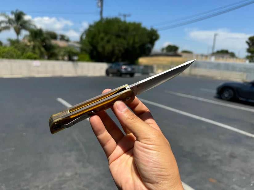 North Mountain Blade Chop 2 Ultem - 3.4" SLD-Magic Steel San Mai Tanto Blade, Ultem Handle