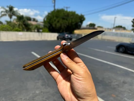 North Mountain Blade Chop 2 Ultem - 3.4" SLD-Magic Steel San Mai Tanto Blade, Ultem Handle