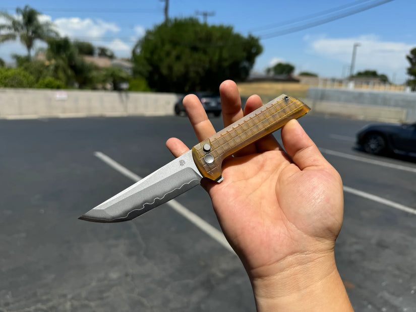 North Mountain Blade Chop 2 Ultem - 3.4" SLD-Magic Steel San Mai Tanto Blade, Ultem Handle