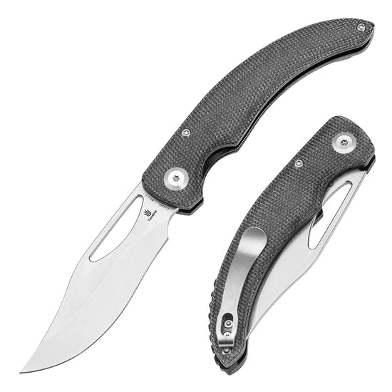 Tenable Gideon T1119A1 - 3.5" Nitro-V Stonewashed Blade, Black Micarta Handle