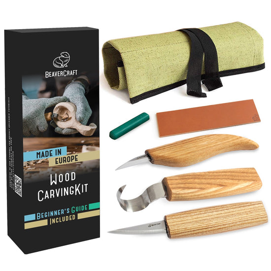 BeaverCraft S17 - Extended Spoon and Whittle Knife Set