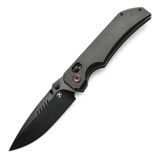 Kansept Eaglestrike - 3.73" CPM-S35VN Blackwash Blade, Blackwash Titanium Handle. K1095V2