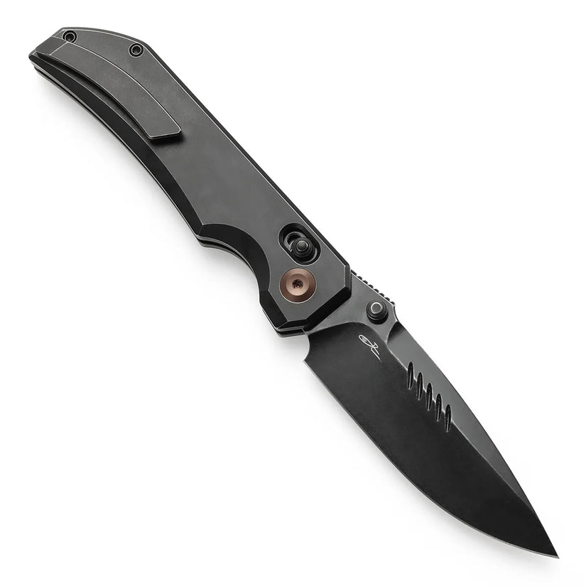 Kansept Eaglestrike - 3.73" CPM-S35VN Blackwash Blade, Blackwash Titanium Handle. K1095V2