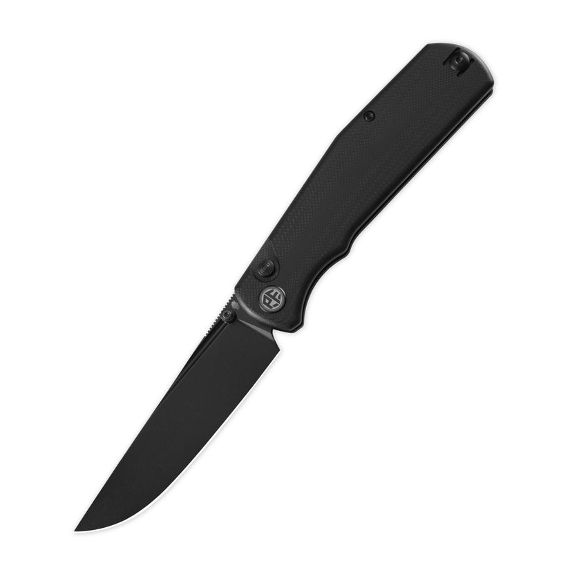Petrified Fish Lis PFP14DDW - 3.78" 10Cr15coMoV Black Stonewashed, Black G10 Handle