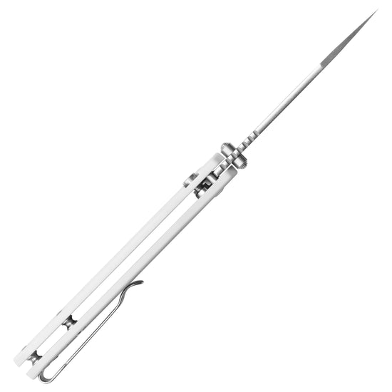 CJRB Pyrite Light - 3.34" S90V Stonewash Wharncliffe Blade, Light Grey FRN Handles - J1945-GGY