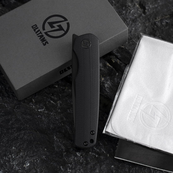 Olitans Stealth Walker G047-BB - 3" 14C28N Black Blade, Black G10 Handle