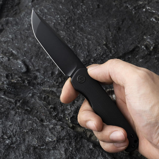 Olitans Stealth Walker G047-BB - 3" 14C28N Black Blade, Black G10 Handle