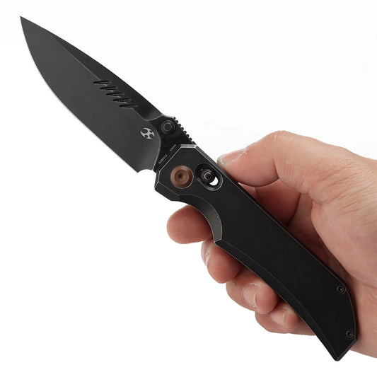 Kansept Eaglestrike - 3.73" CPM-S35VN Blackwash Blade, Blackwash Titanium Handle. K1095V2