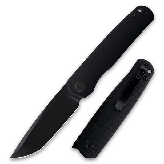 Olitans Stealth Walker G047-BB - 3" 14C28N Black Blade, Black G10 Handle