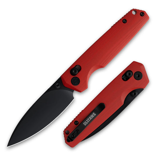 Olitans Youth Bird G053-RB - 3" 14C28N Black Blade, Red G10 Handle