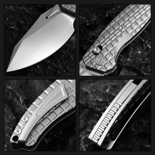 Olitans T052-ST - 3.54" M390 Blade, Titanium Handle