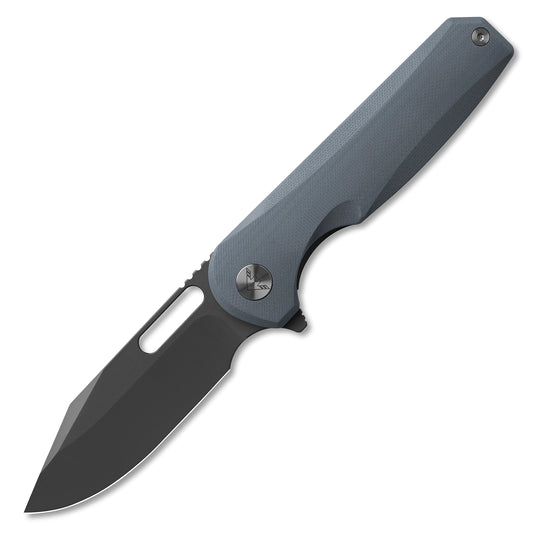 Miguron Ameight Preyert II - 3.23" 14C28N Dark Grey PVD Blade, Slate Grey G10 Handle