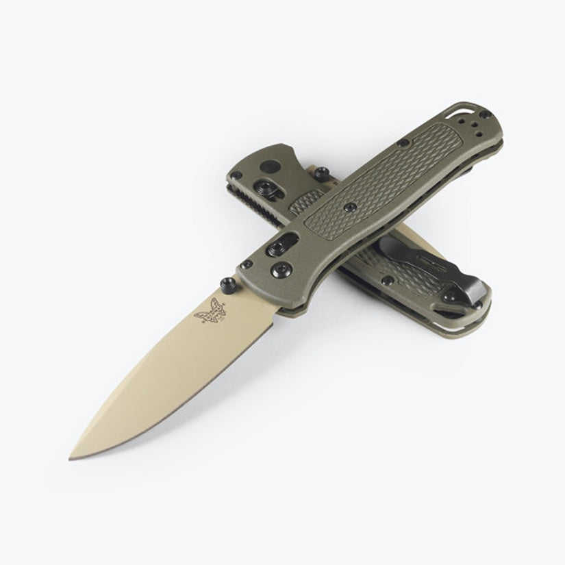 Benchmade Bugout 535TN-11 - S30V Desert Verde Cerakote Blade, Dark Olive Grivory Handles