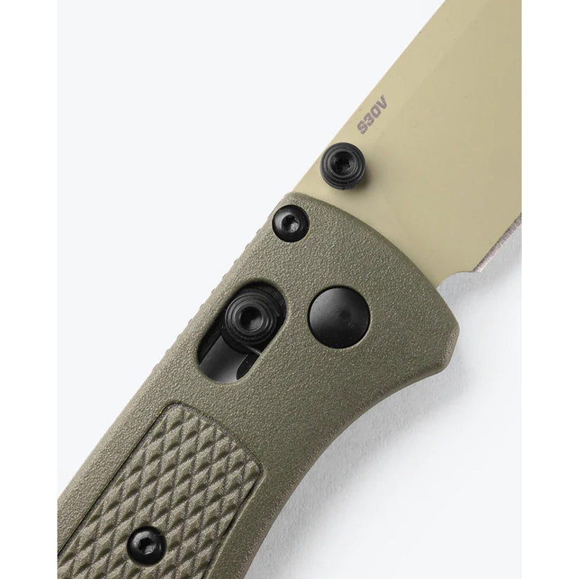 Benchmade Bugout 535TN-11 - S30V Desert Verde Cerakote Blade, Dark Olive Grivory Handles