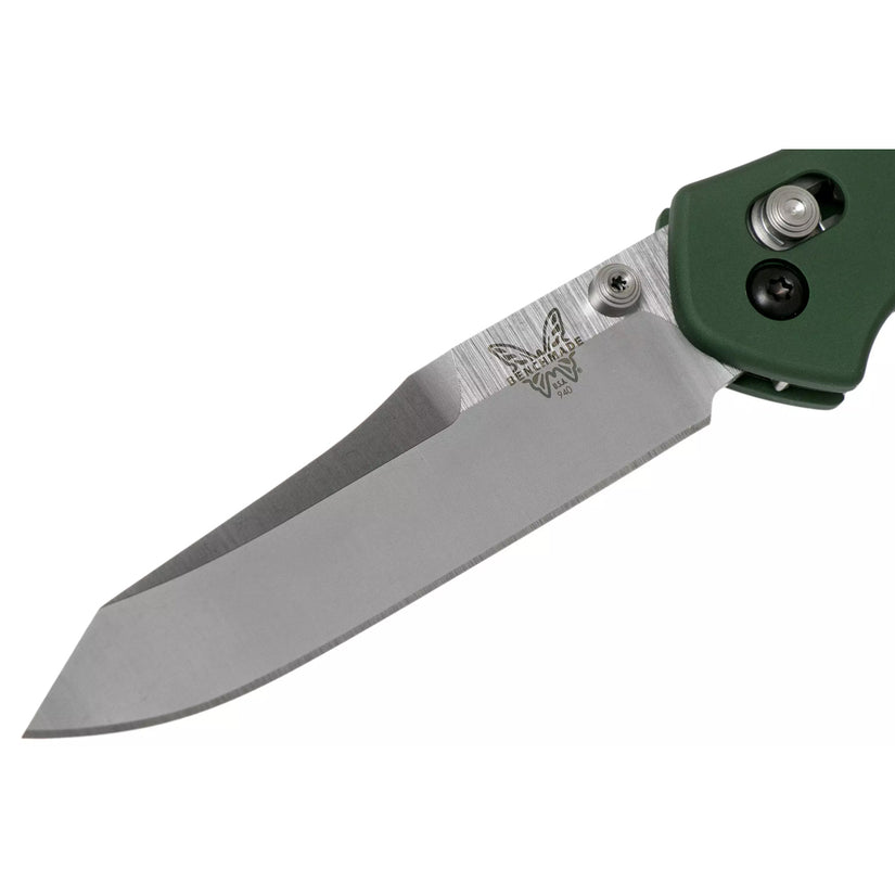 Benchmade 940 Osborne - S30V Satin Reverse Tanto Blade, Green Aluminium Handles