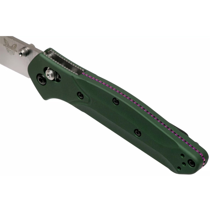 Benchmade 940 Osborne - S30V Satin Reverse Tanto Blade, Green Aluminium Handles