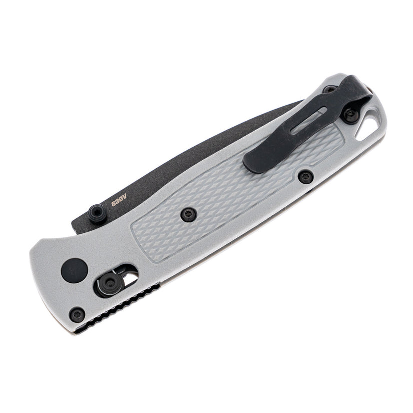 Benchmade Bugout 535BK-08 - S30V Cobalt Black Cerakote Blade, Storm Grey Grivory Handles