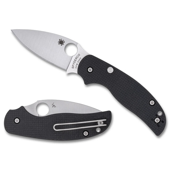 Spyderco Sage 6 C123CFBCLP - 3" S30V Satin Blade, CF/G10 Laminate Handles