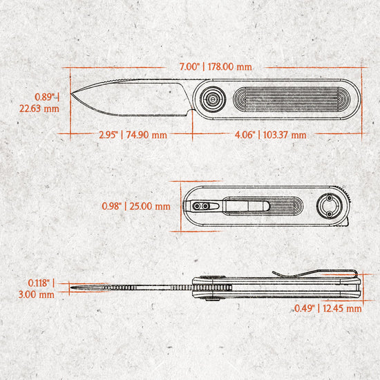 Vosteed Corgi V 295 A3706 - 2.95" S35VN Black Stonewashed Blade, Dark Slate Aluminium Handle