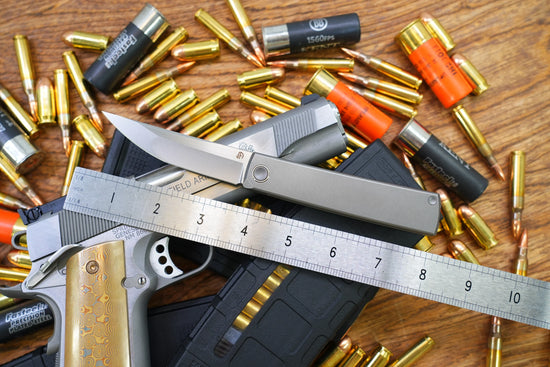 North Mountain Blade Kaiken - 3.5" M390 Tanto Blade, Titanium Handle