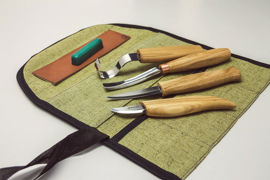 BeaverCraft S43 - Spoon and Kuksa Carving Professional Set with Knives and Strop