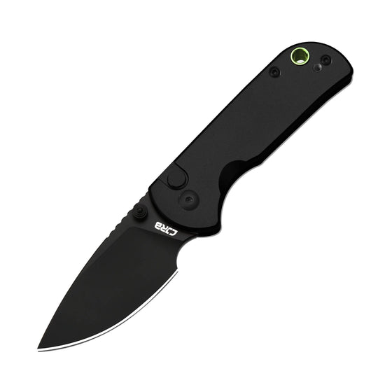 CJRB Mica Black - 2.36" AR-RPM9 Black PVD Drop Point Blade, Black Aluminium Handles - J1934BBK