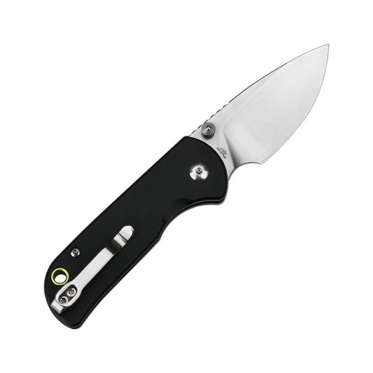 CJRB Mica - 2.36" AR-RPM9 Sandblasted Drop Point Blade, Black Aluminium Handles - J1934BK