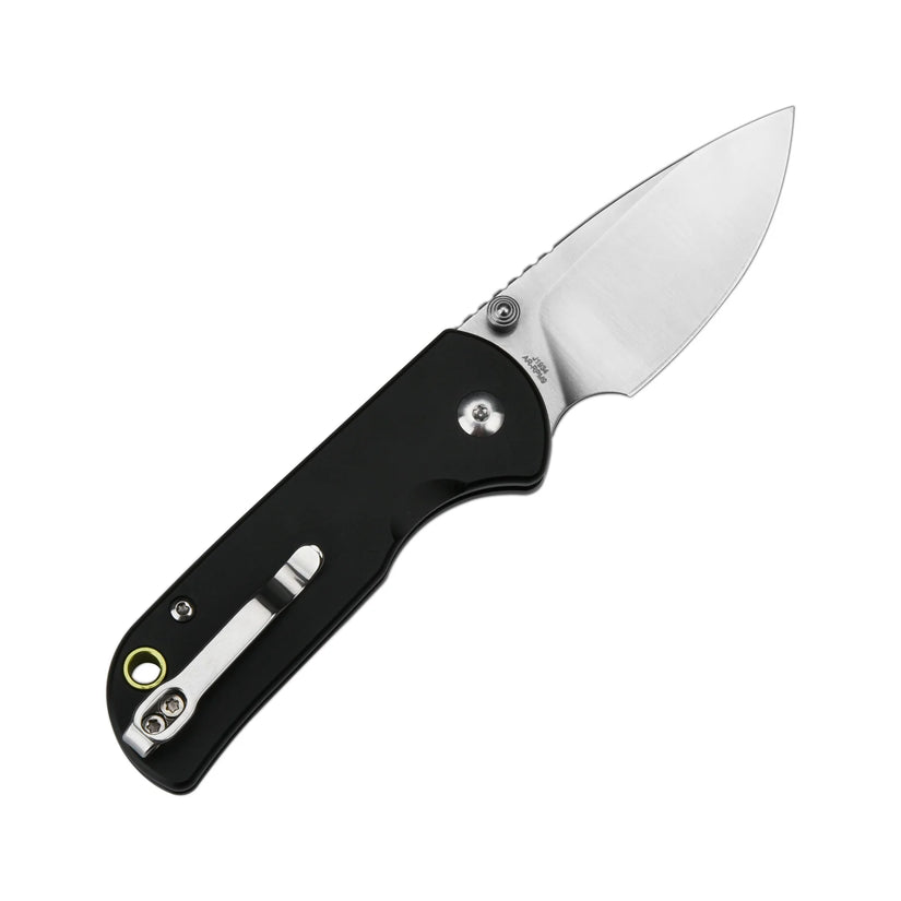 CJRB Mica - 2.36" AR-RPM9 Sandblasted Drop Point Blade, Black Aluminium Handles - J1934BK