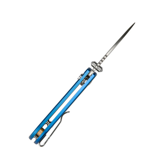 CJRB Mica - 2.36" AR-RPM9 Sandblasted Drop Point Blade, Blue Aluminium Handles - J1934BU