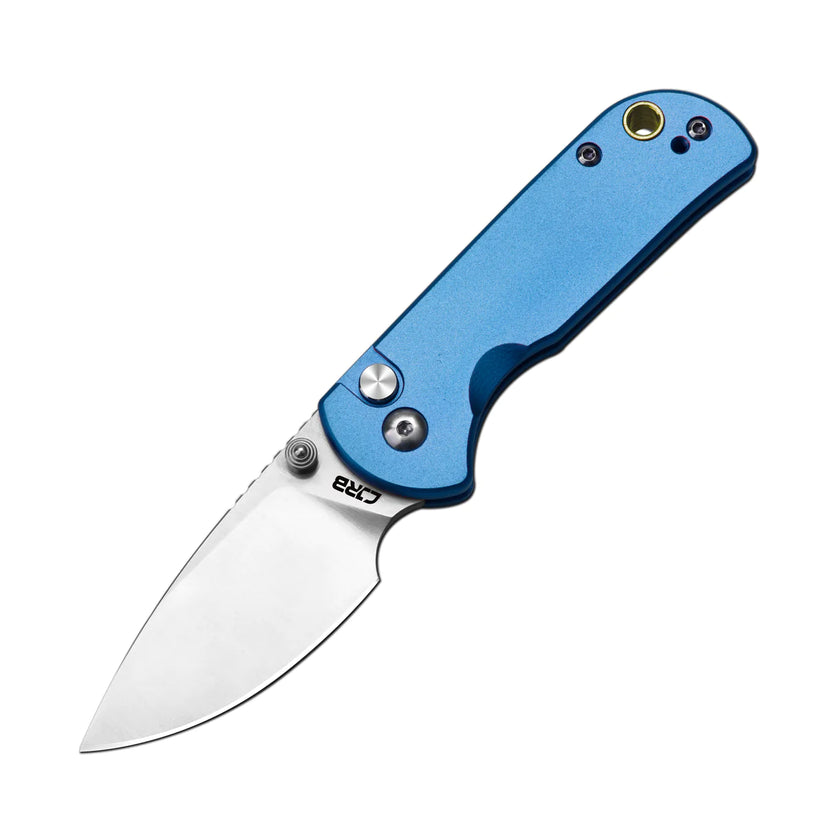 CJRB Mica - 2.36" AR-RPM9 Sandblasted Drop Point Blade, Blue Aluminium Handles - J1934BU