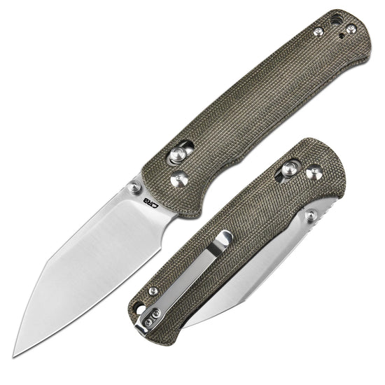 CJRB Hectare Alt - 3.11" AR-SFII Sand Polished Blade, OD Green Micarta Handles - J1935AK-ODG