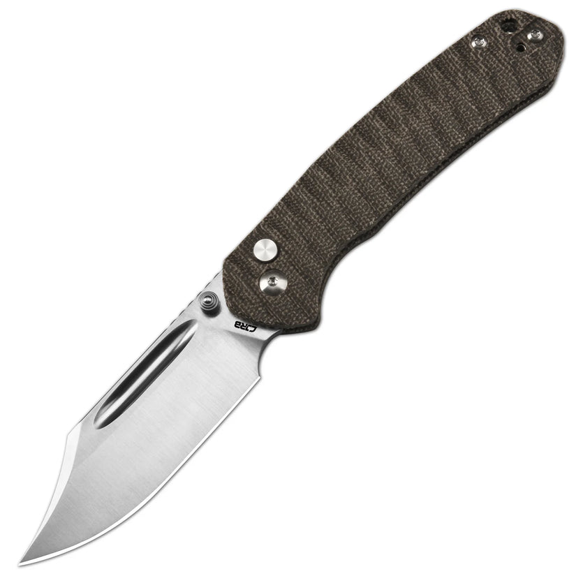 CJRB Pyrite Bowie - 3.15" AR-SFII Sand Polished Blade, OD Green Micarta Handles - J1942-ODG
