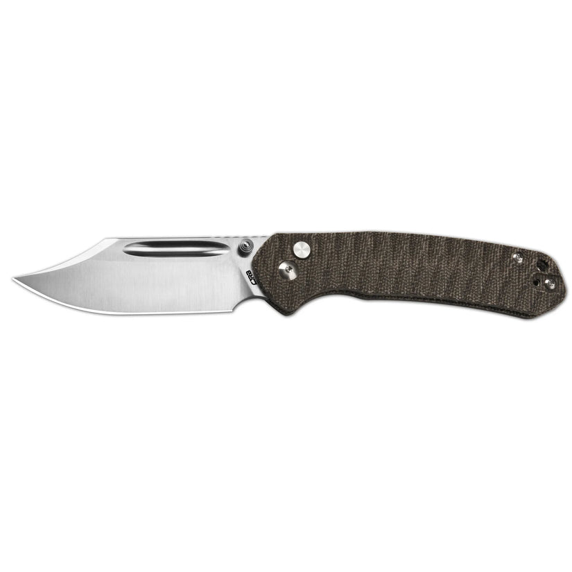 CJRB Pyrite Bowie - 3.15" AR-SFII Sand Polished Blade, OD Green Micarta Handles - J1942-ODG