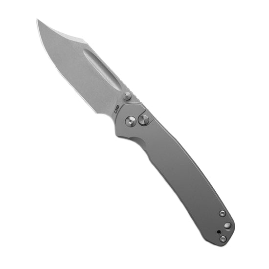 CJRB Pyrite Bowie - 3.11" AR-RPM9 Stonewashed Blade, Titanium Handles - J1942-TI