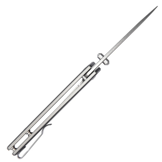 CJRB Kain - 2.95" AR-RPM9 Stonewashed Blade, Grey Aluminium Handles - J1956-GYA