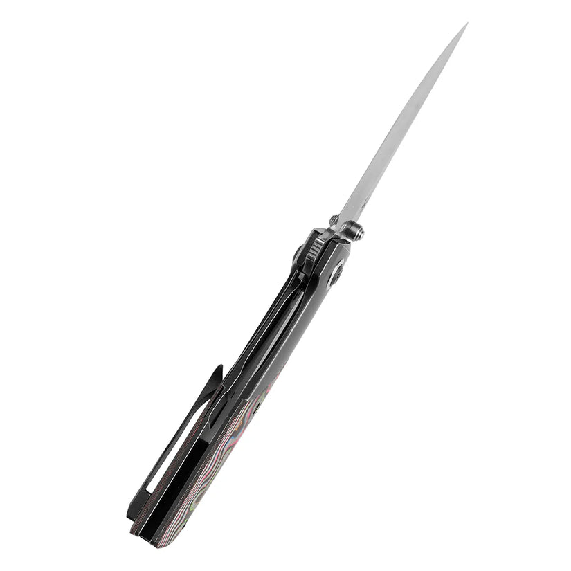 Kansept Deadite - 3.52" S35VN Satin Blade, Blackwash Titanium with 80's Carbon Fibre Handle. K1081A3