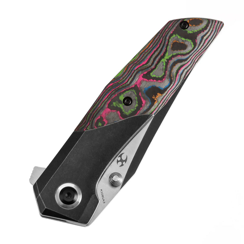 Kansept Deadite - 3.52" S35VN Satin Blade, Blackwash Titanium with 80's Carbon Fibre Handle. K1081A3