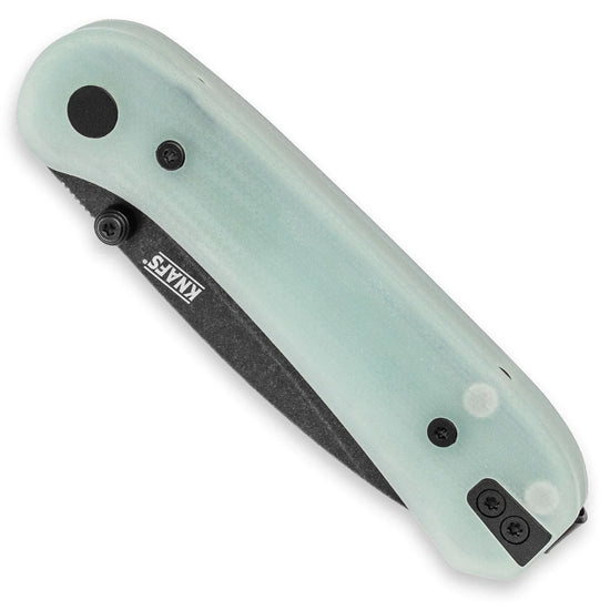 Knafs Lander 1 - Black Stonewashed 14C28N, Jade/Natural G-10