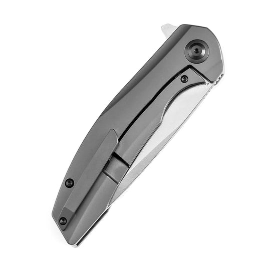 Kansept Accipiter - 3.5" CPM-S35VN Satin, Titanium/Green Carbon Fibre - K1007E1