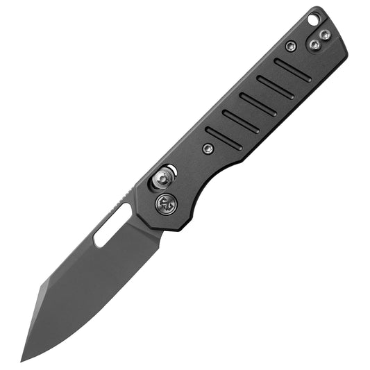 Miguron Gatov - 2.81" D2 Dark Grey PVD Blade, Dark Grey PVD Aluminium Handle