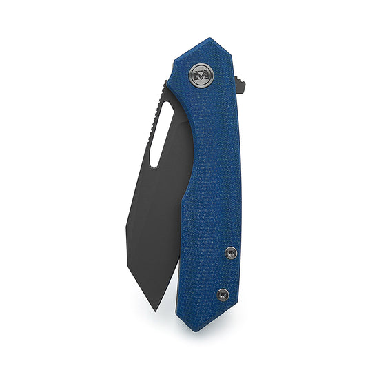 Miguron Knives Keryx - 3.25" 14C28N Dark Grey PVD Blade, Blue Micarta Handle
