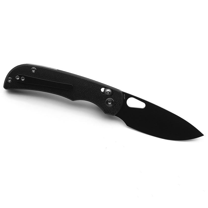 Miguron Moyarl Crossbar Lock - 3.5" 14C28N Black PVD Blade, Black Micarta Handle - MGR-806ABK