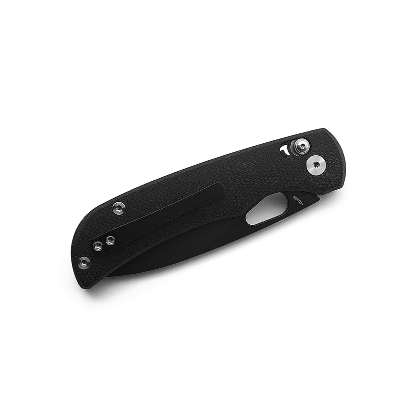 Miguron Moyarl Crossbar Lock - 3.5" 14C28N Black PVD Blade, Black Micarta Handle - MGR-806ABK