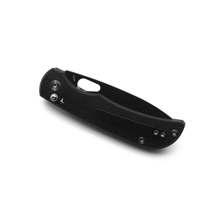 Miguron Moyarl Crossbar Lock - 3.5" 14C28N Black PVD Blade, Black Micarta Handle - MGR-806ABK
