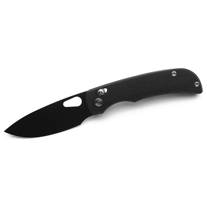 Miguron Moyarl Crossbar Lock - 3.5" 14C28N Black PVD Blade, Black Micarta Handle - MGR-806ABK